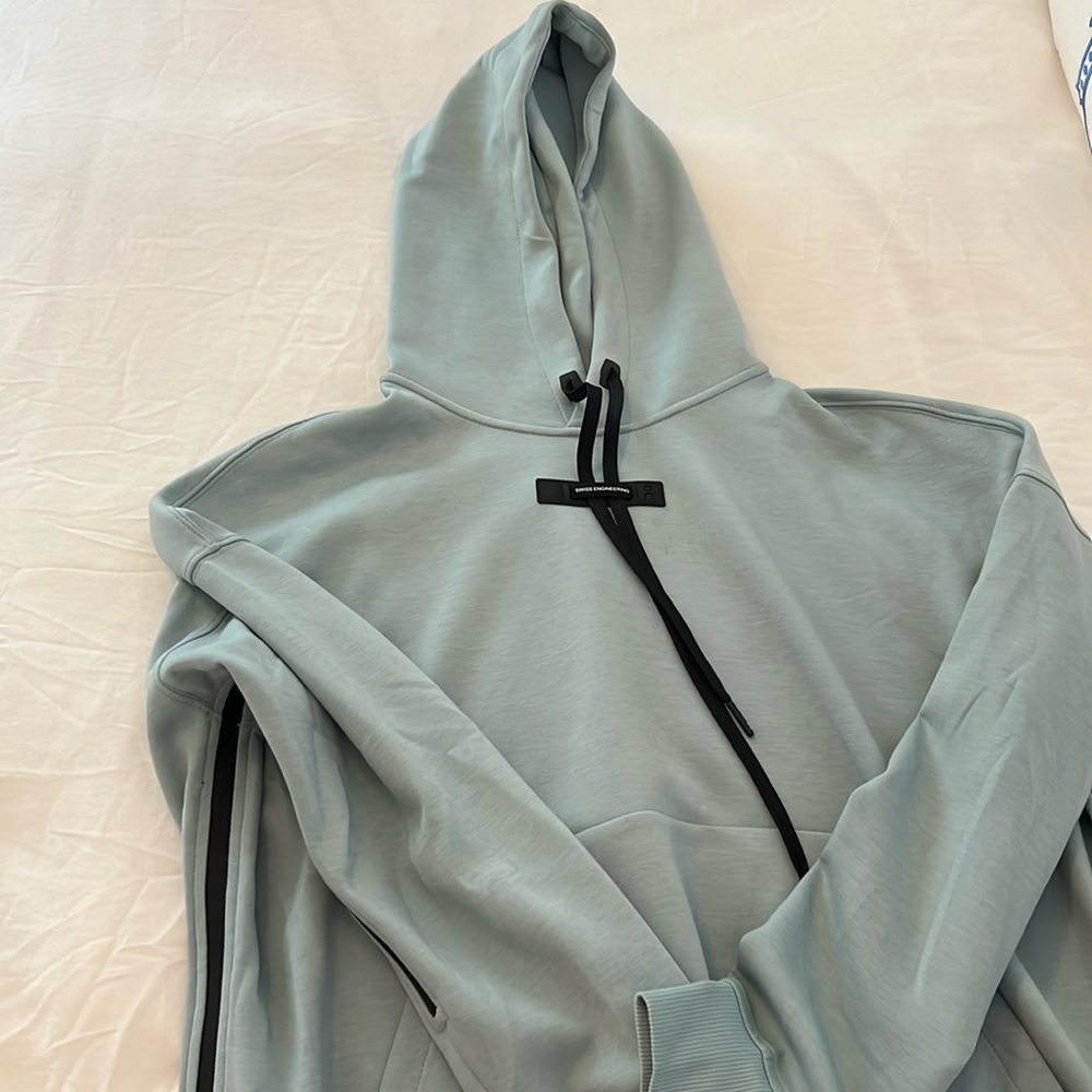 light blue On sweatshirt